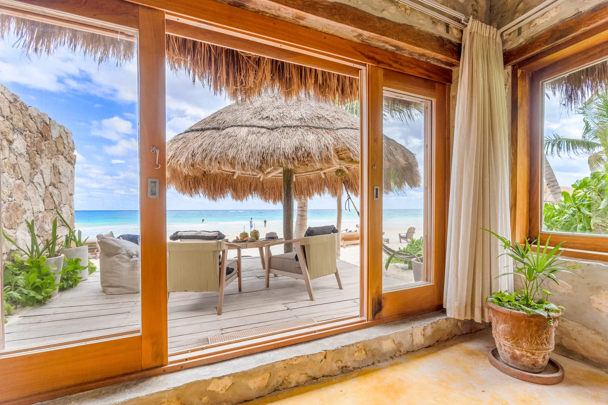 Ahau Essence - Beach House view to the Caribbean
